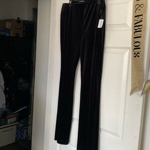 NWT black flair velour wife leg pants